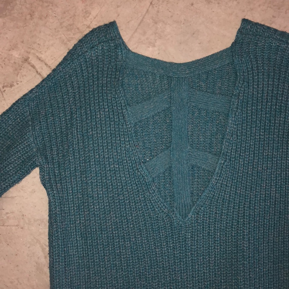 Free people, cross back sweater